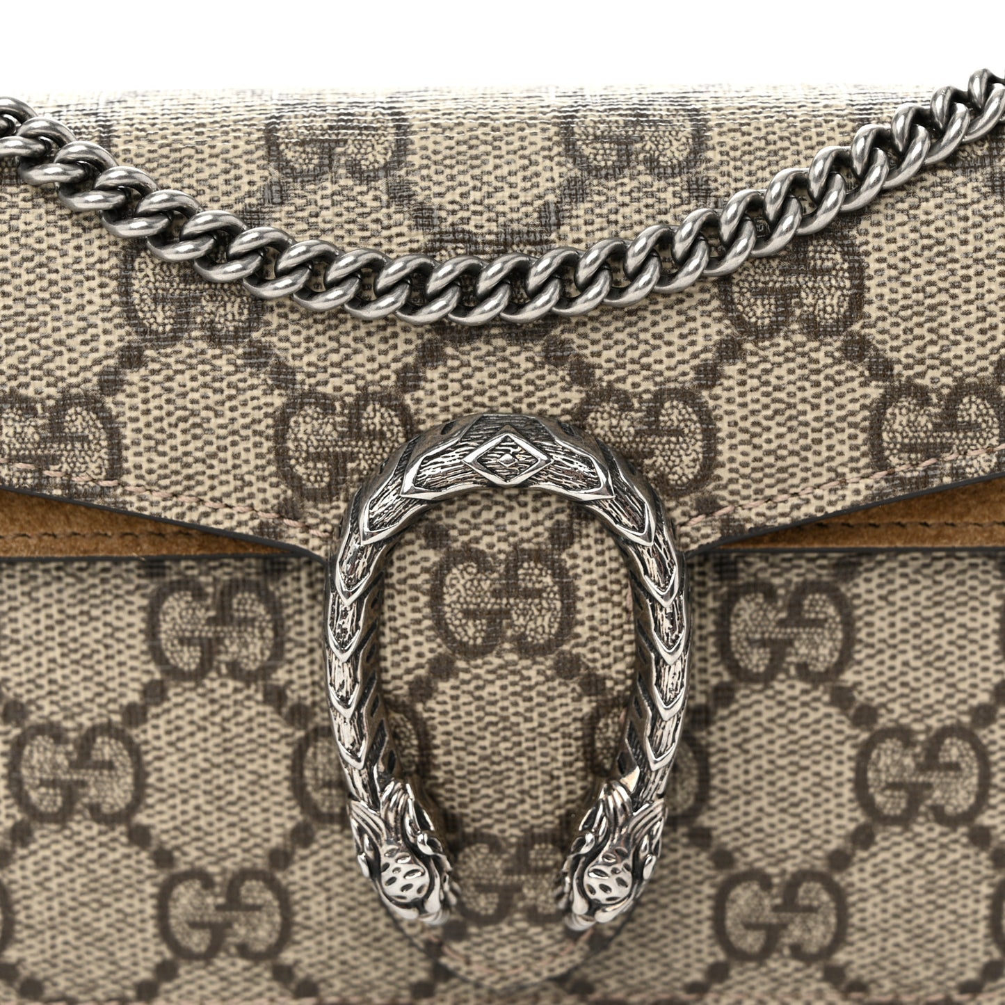 GG Supreme Monogram Super Mini Dionysus Shoulder Bag Taupe