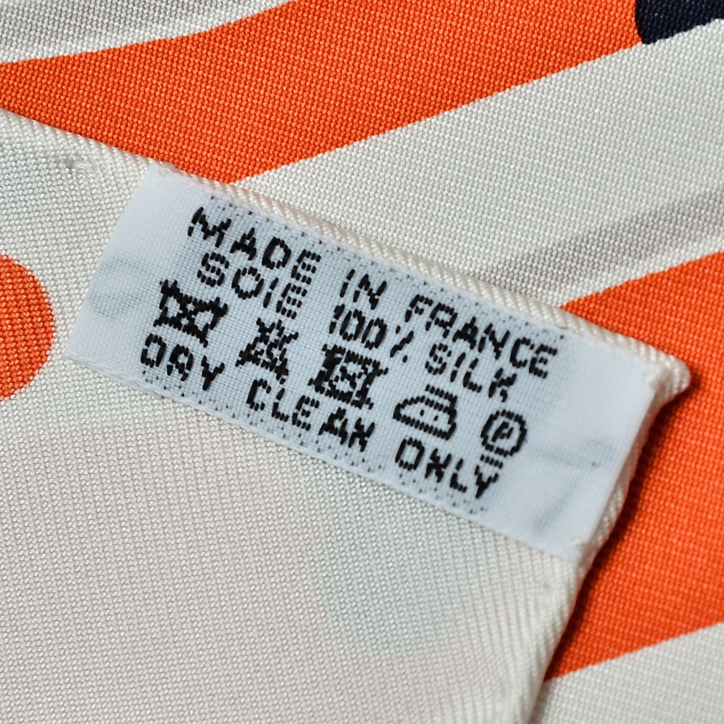 Silk Brides De Gala Love Scarf 90 Orange Marine White