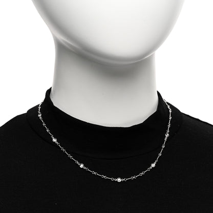 Roberto Coin ROBERTO COIN 18K White Gold Diamond By the Inch Seven Station Dog Bone Necklace 2 of 5