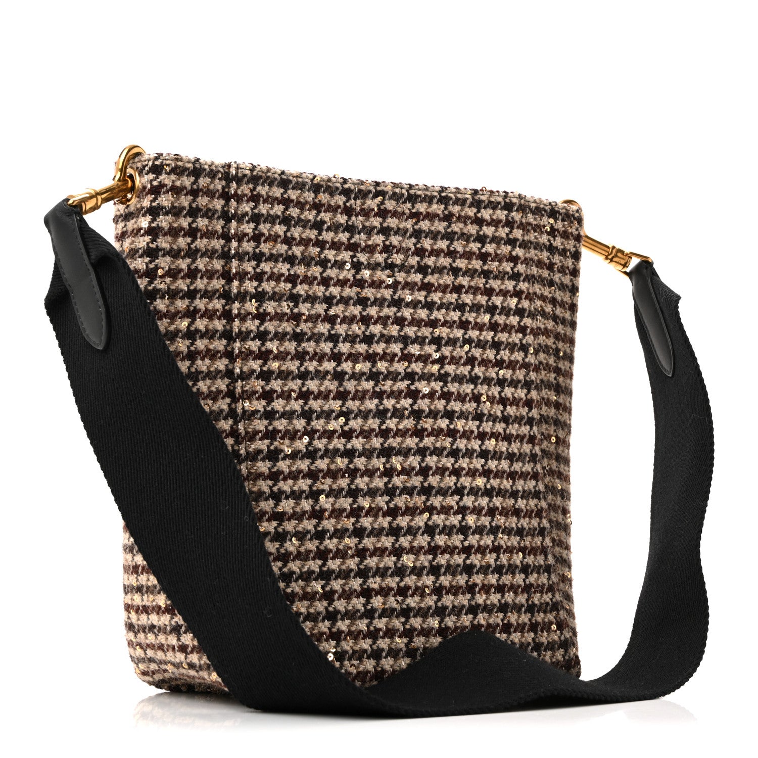 Celine Tweed Small Sangle Bucket Bag Beige 7 of 34