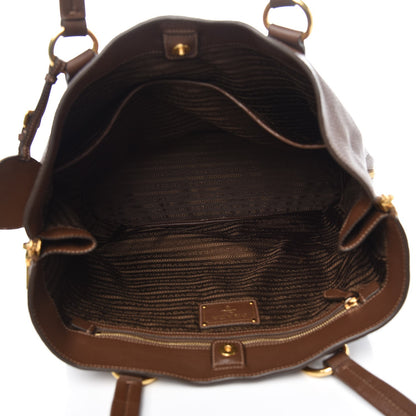Prada Vitello Daino Side Zip Tote Tabacco 6 of 8