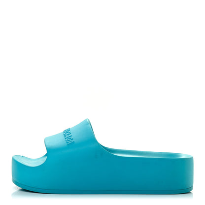 Balenciaga Rubber Womens Chunky Slide Sandals 38 Blue 1 of 6