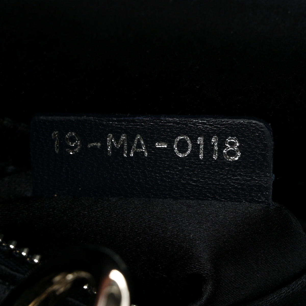 Calfskin Cannage Medium Caro Bag Black