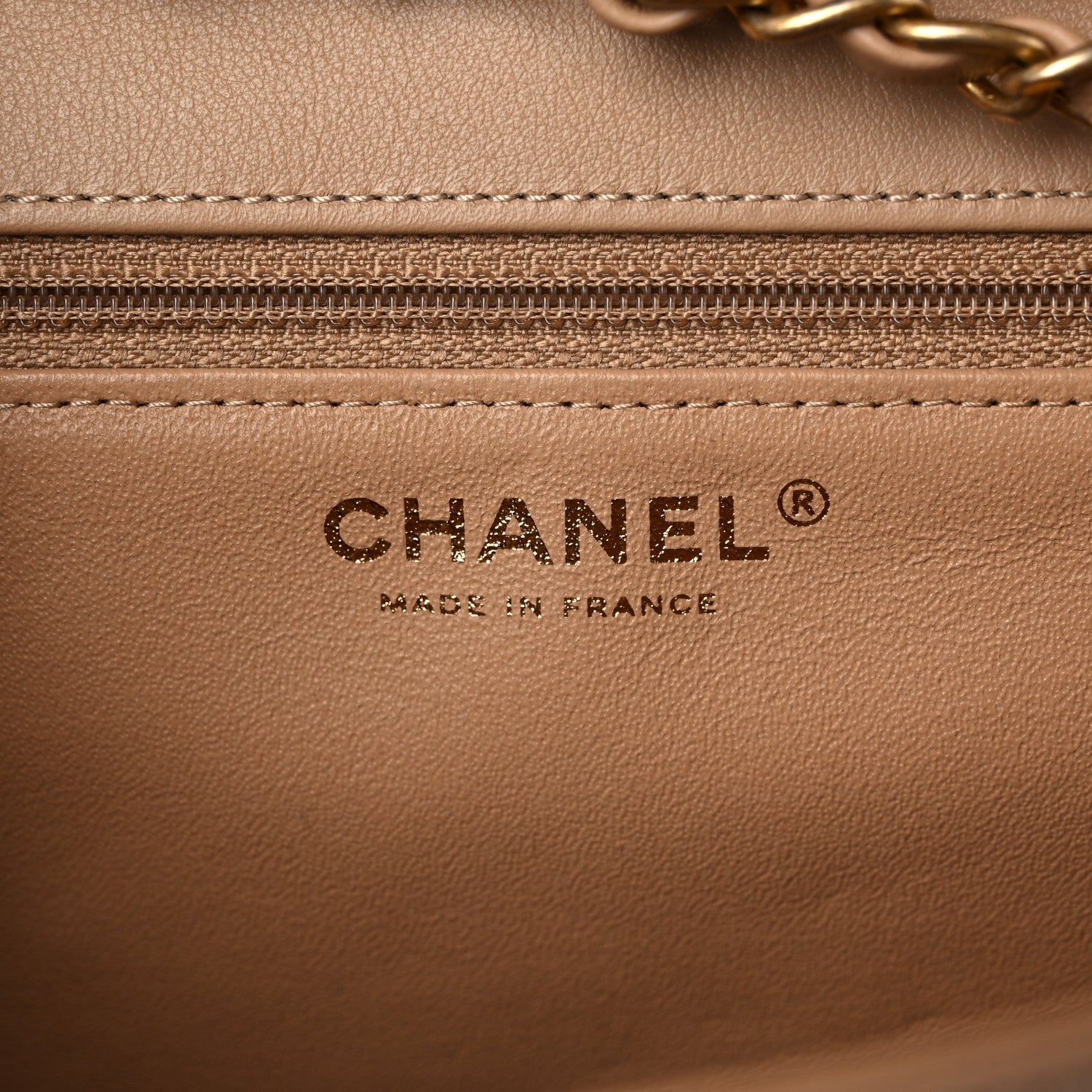 Chanel Calfskin Quilted Chevron In The City Bag Beige 6 of 9