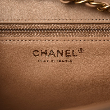 Chanel Calfskin Quilted Chevron In The City Bag Beige 6 of 9