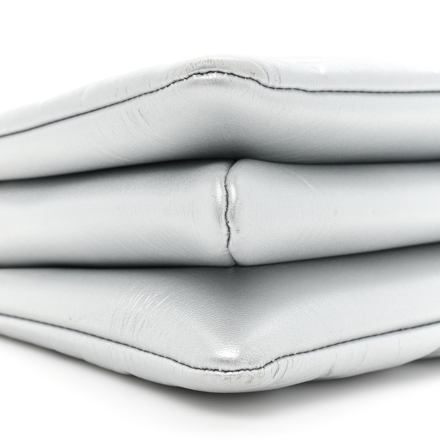 Louis Vuitton Lambskin Embossed Monogram Coussin BB Silver 10 of 18