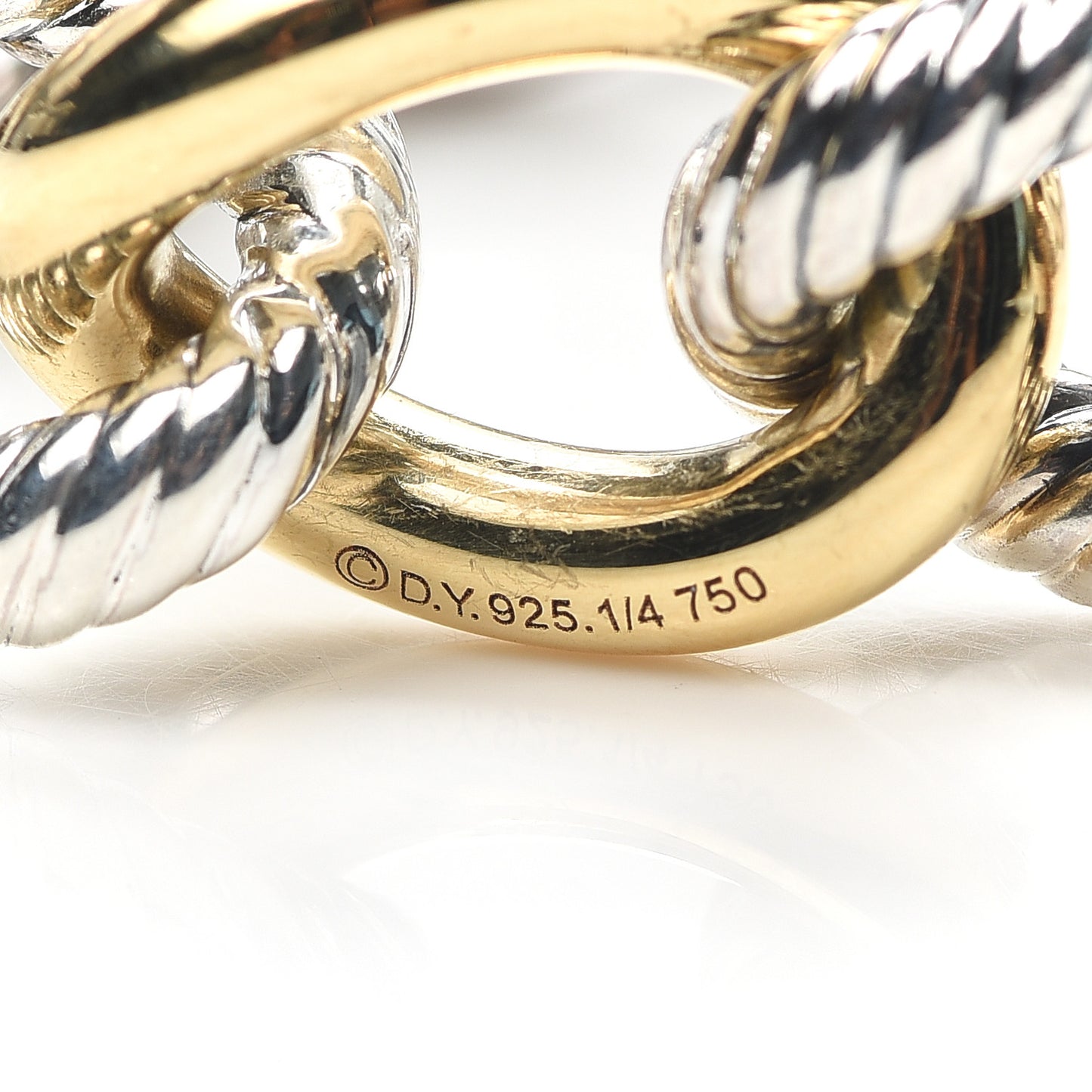 Sterling Silver 18K Yellow Gold 17mm Extra Large Oval Link Bracelet