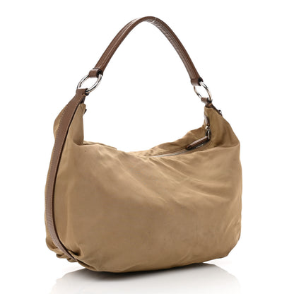 Prada Tessuto Nylon Saffiano Hobo Cammeo 3 of 11