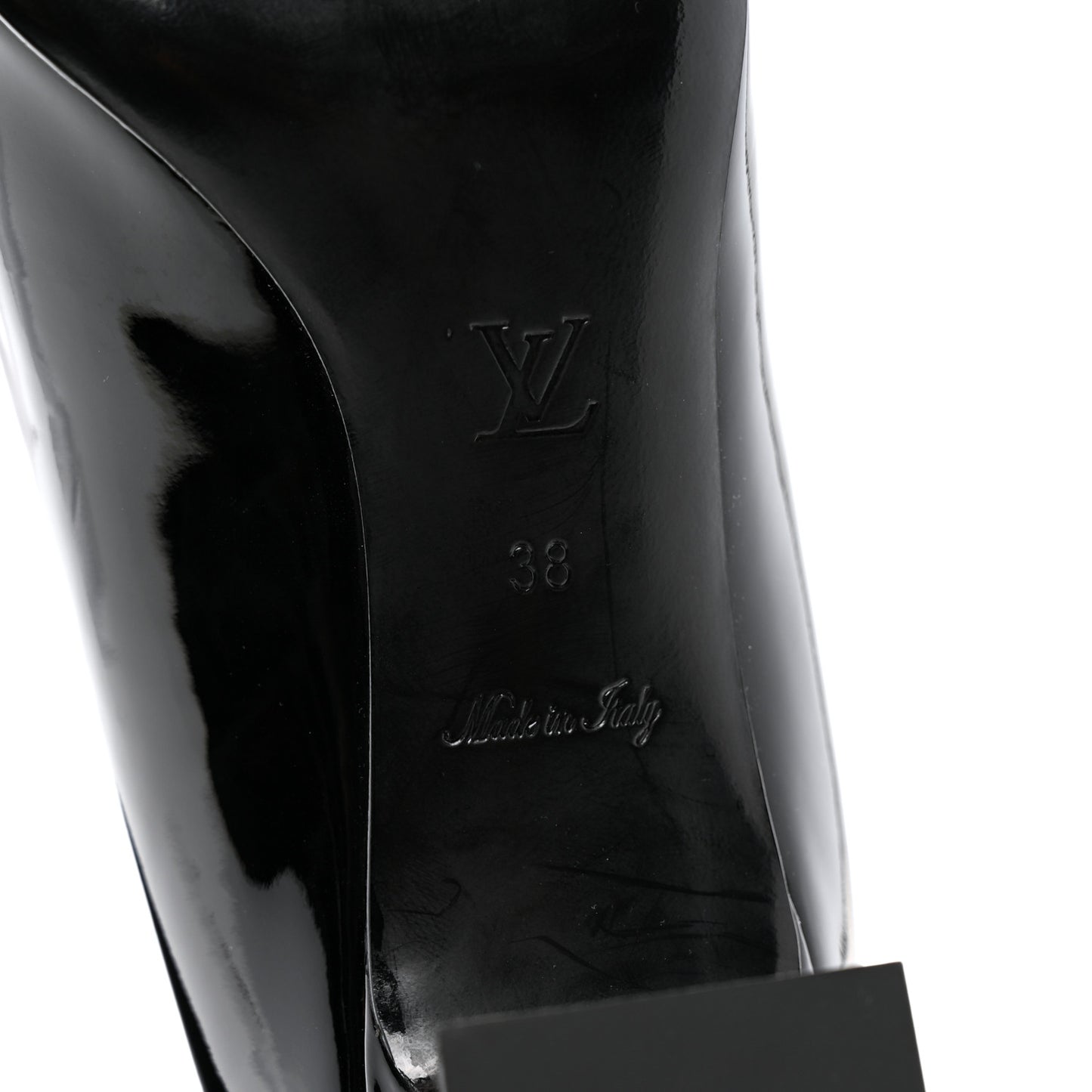 Patent Calfskin Madeleine Pumps 38 Black