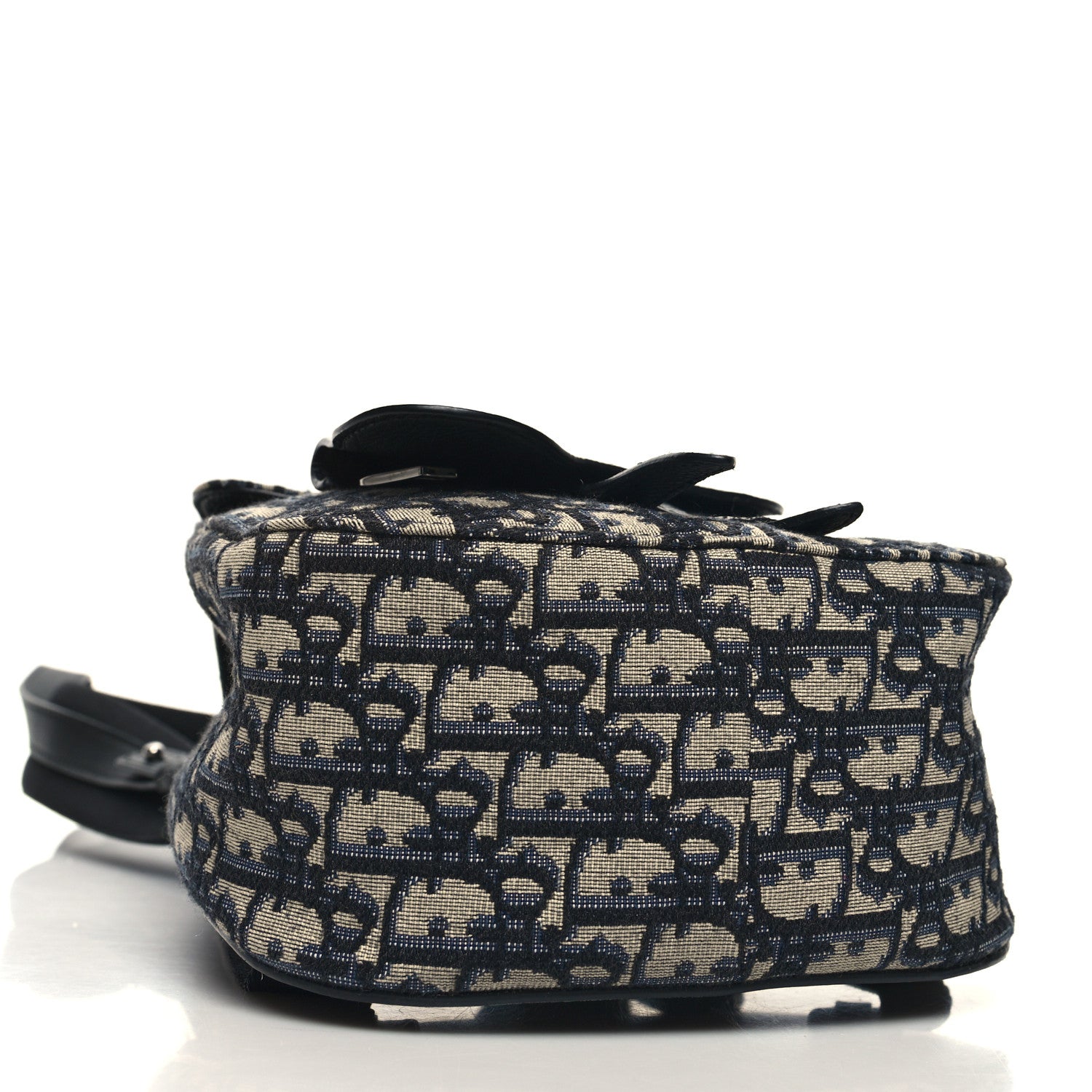 Christian Dior HOMME Oblique Calfskin Mens Mini Saddle Backpack Navy Blue 4 of 10