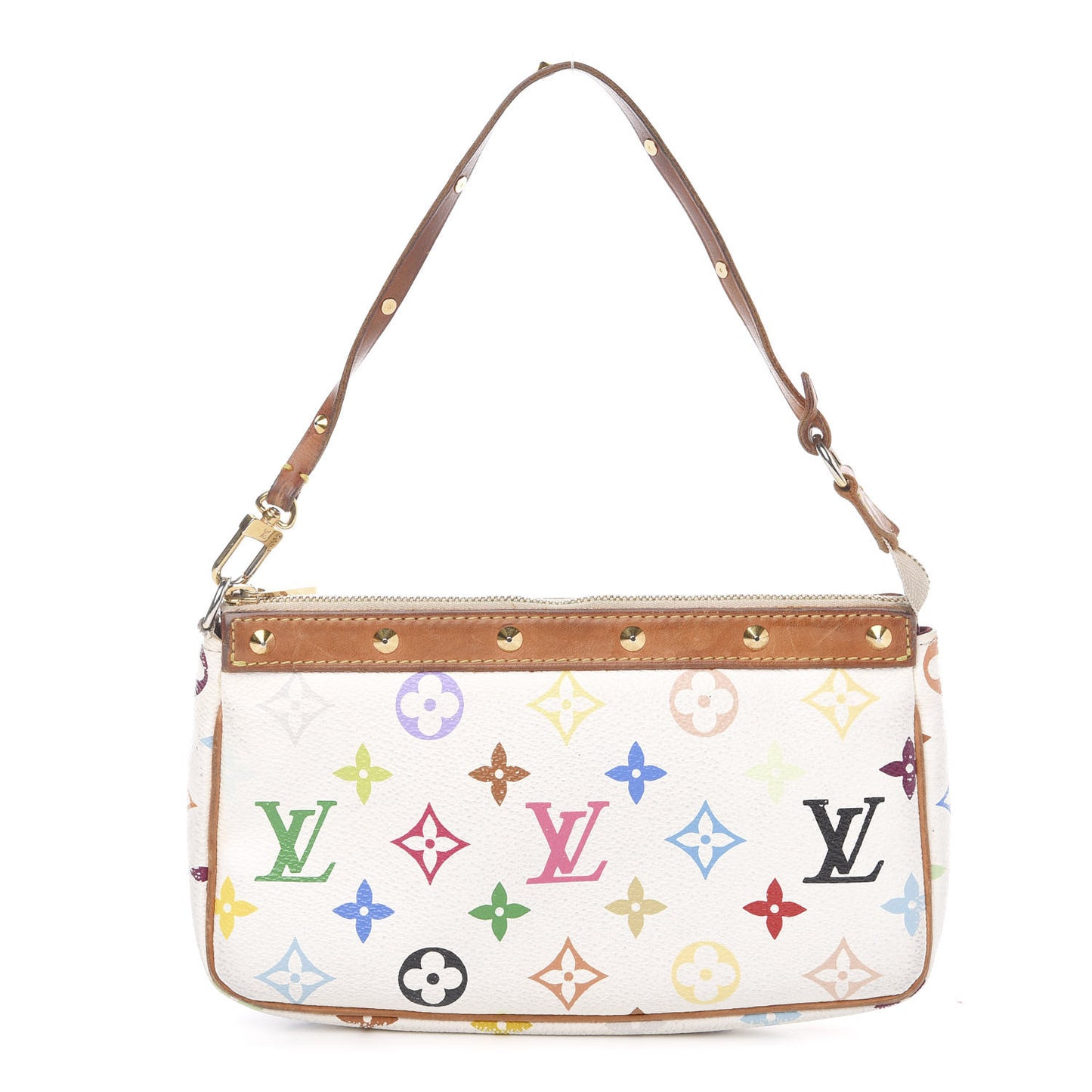 Monogram Multicolor Pochette Accessories White