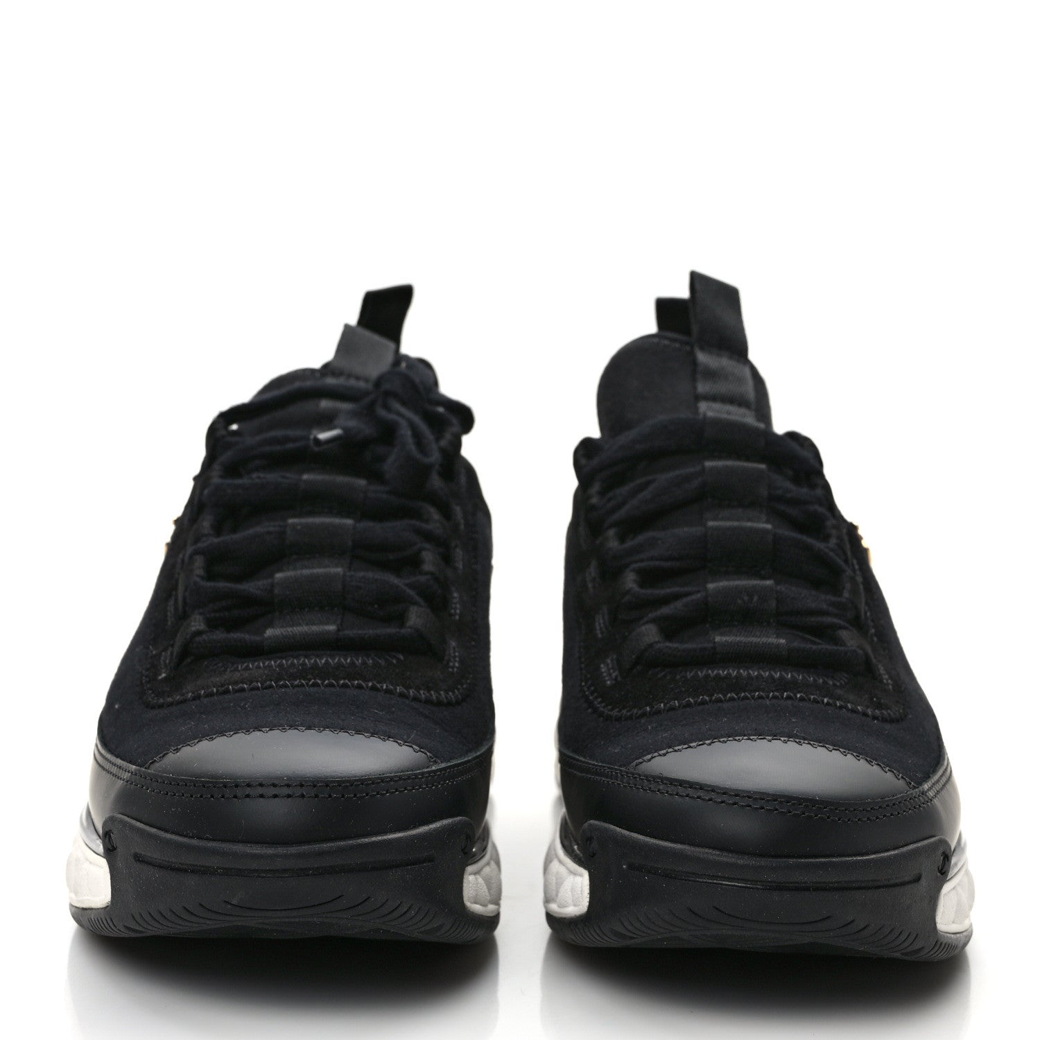Chanel Velvet Calfskin Mixed Fibers CC Sneakers 38 Black 2 of 10