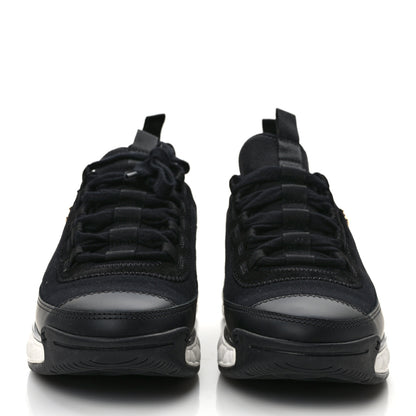Chanel Velvet Calfskin Mixed Fibers CC Sneakers 38 Black 2 of 10