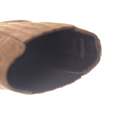 Saint Laurent Suede Brit Souple Ankle Boots 39 Brown 10 of 11