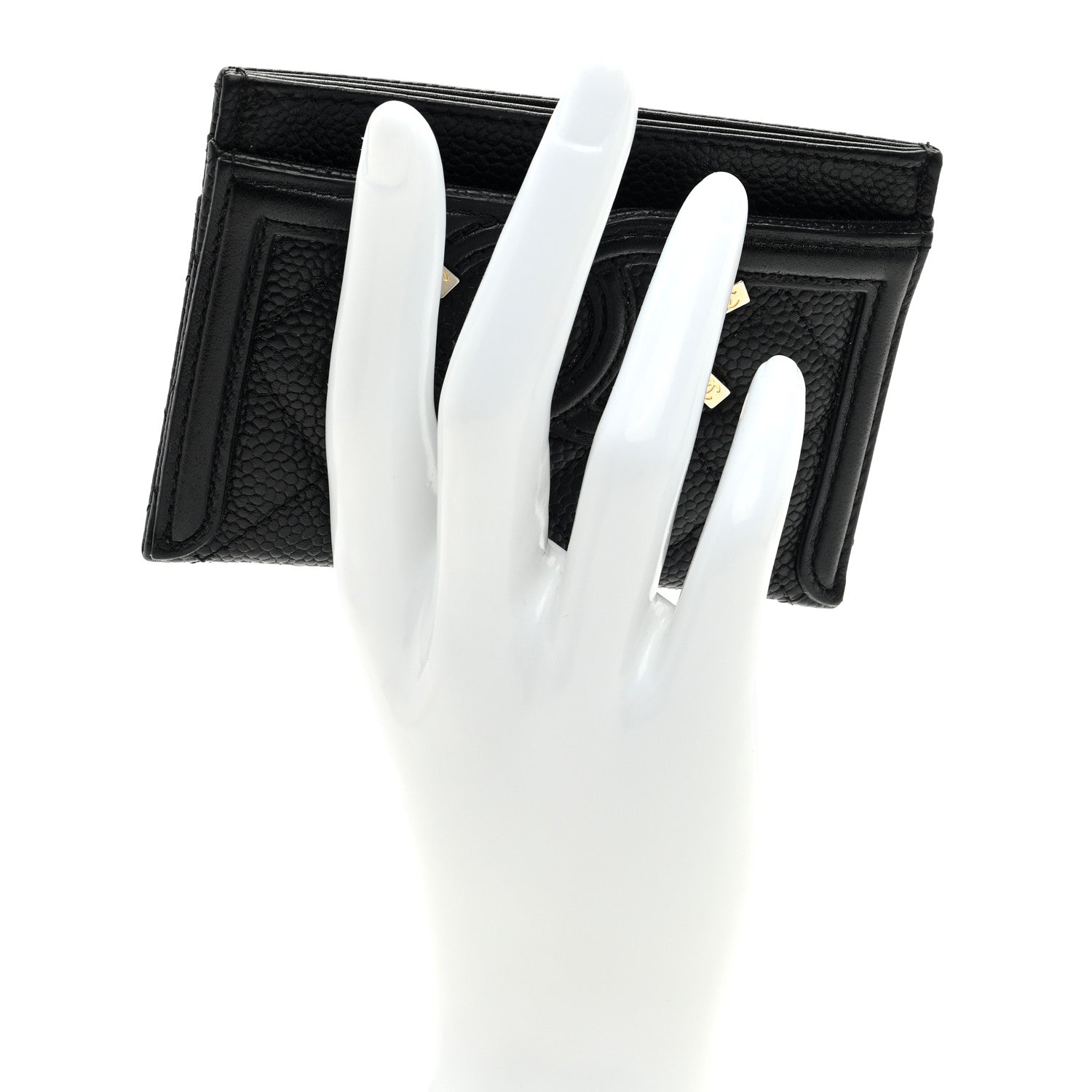 Chanel Caviar Quilted Filigree Card Holder Black 2 of 7