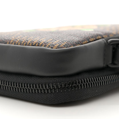 Louis Vuitton X NIGO Giant Damier Ebene Tortoise Double Phone Pouch 10 of 11