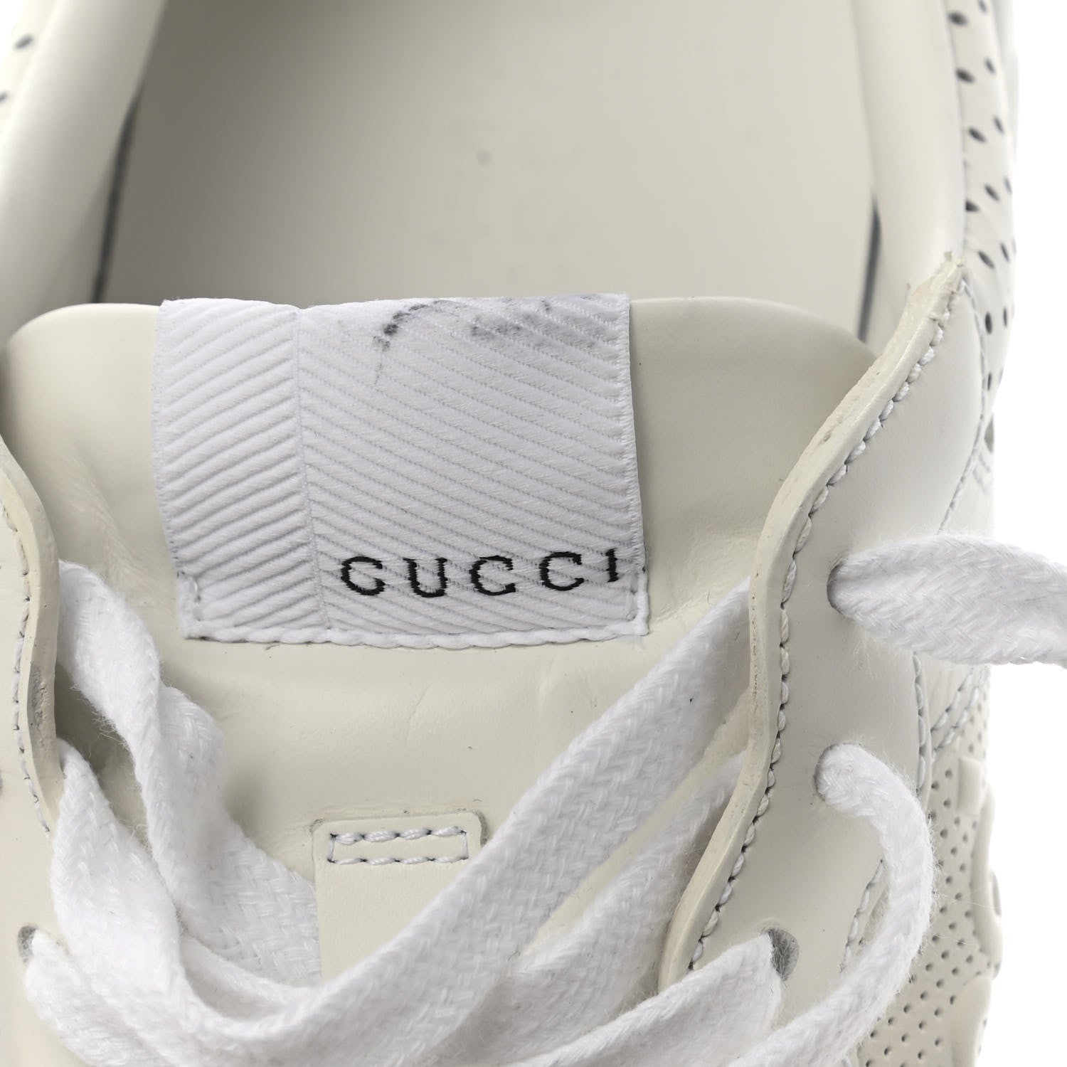 Gucci Calfskin GG Tennis Embossed Perforated Womens Platform 55mm Sneakers 40 Great White 9 of 9