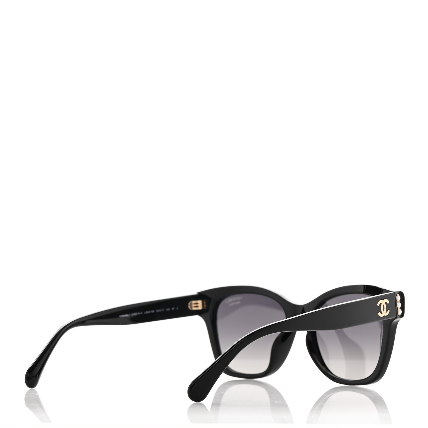 Acetate Polarized Pearl CC Square Sunglasses 5482-H-A Black