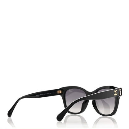 Chanel Acetate Polarized Pearl CC Square Sunglasses 5482-H-A Black 4 of 8