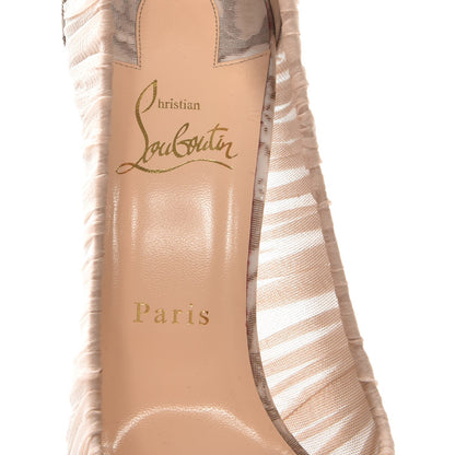 Christian Louboutin Chiffon Follies Draperia 100 Pumps 40 Beige 7 of 9