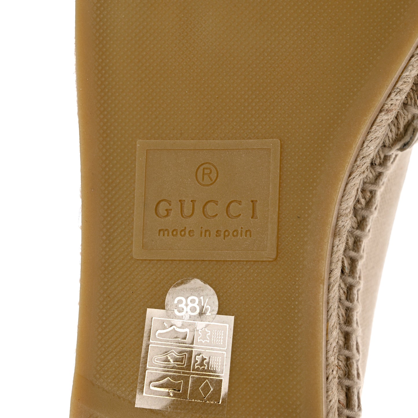 Canvas Logo Espadrilles 38.5 Greggio White
