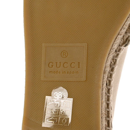 Gucci Canvas Logo Espadrilles 38.5 Greggio White 8 of 9