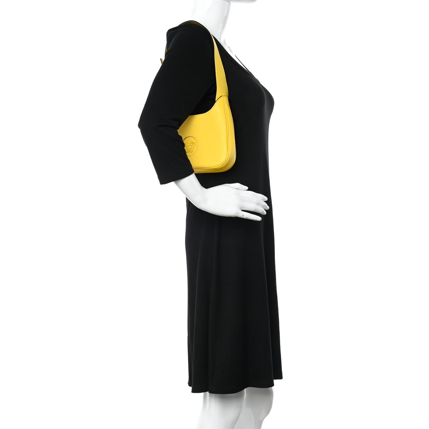 Calfskin La Medusa Mini Hobo Crossbody Yellow