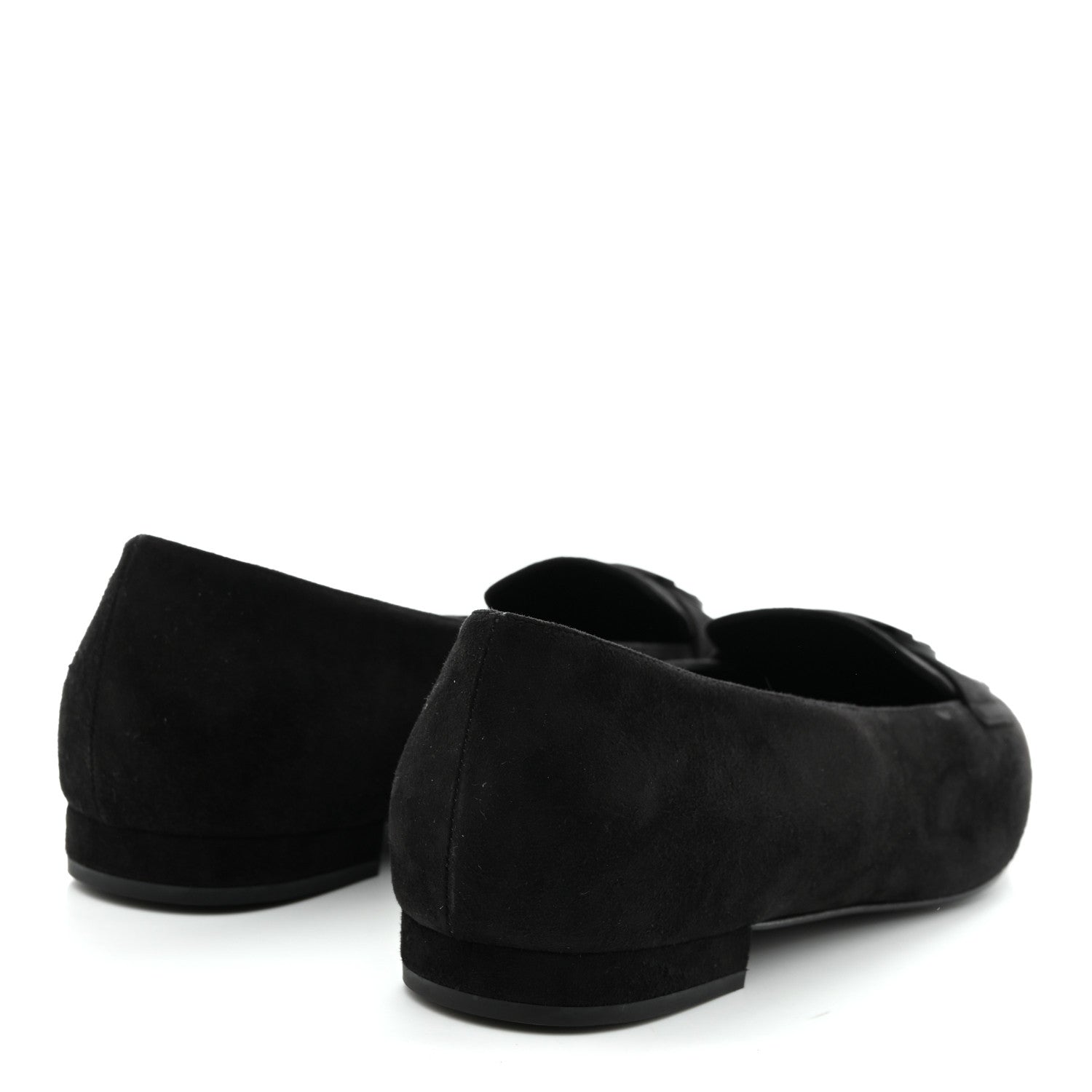 Chanel Suede Heart CC Loafers 40.5 Black 5 of 9