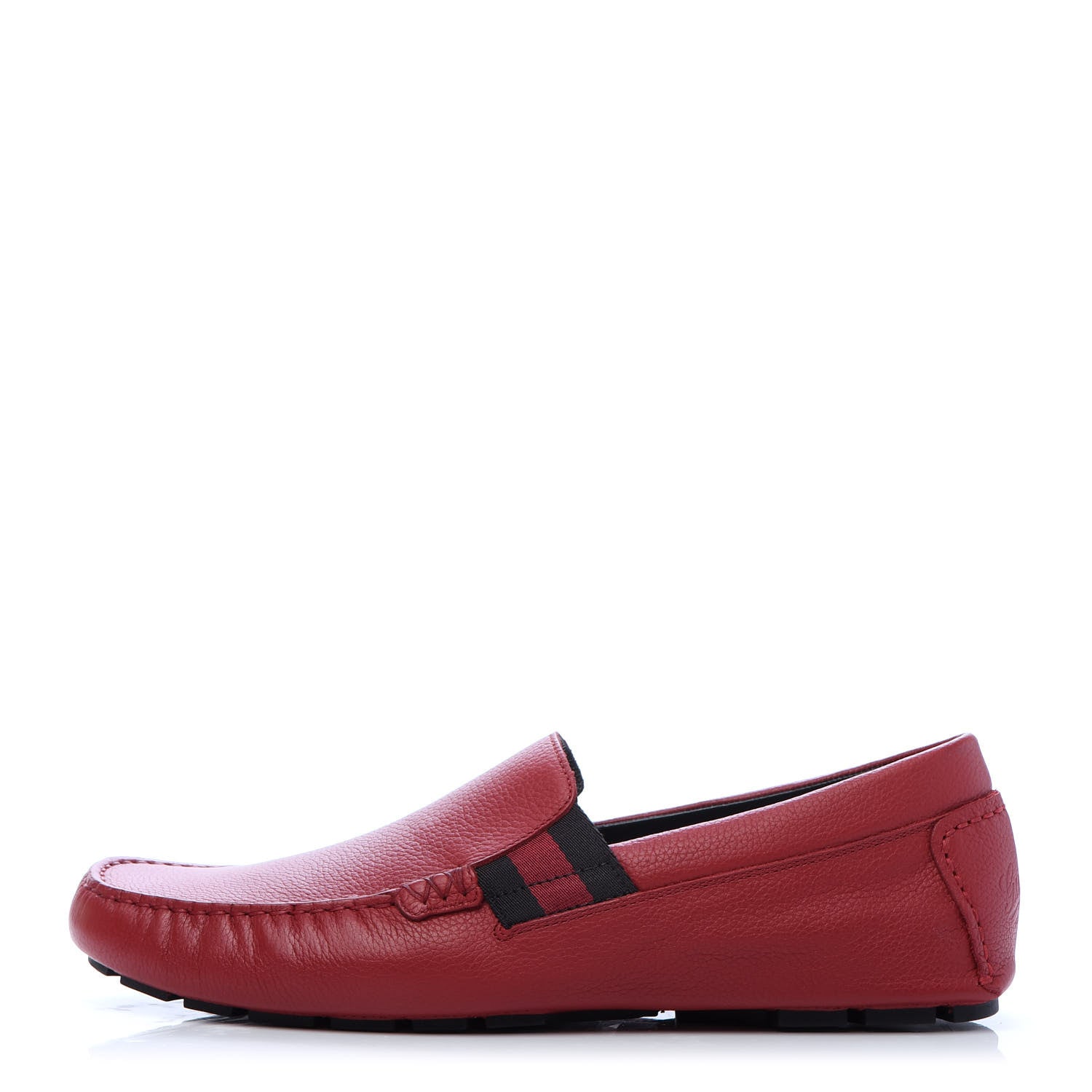 Gucci Calfskin Web Mens Driver Loafers 9 Red 15 of 15