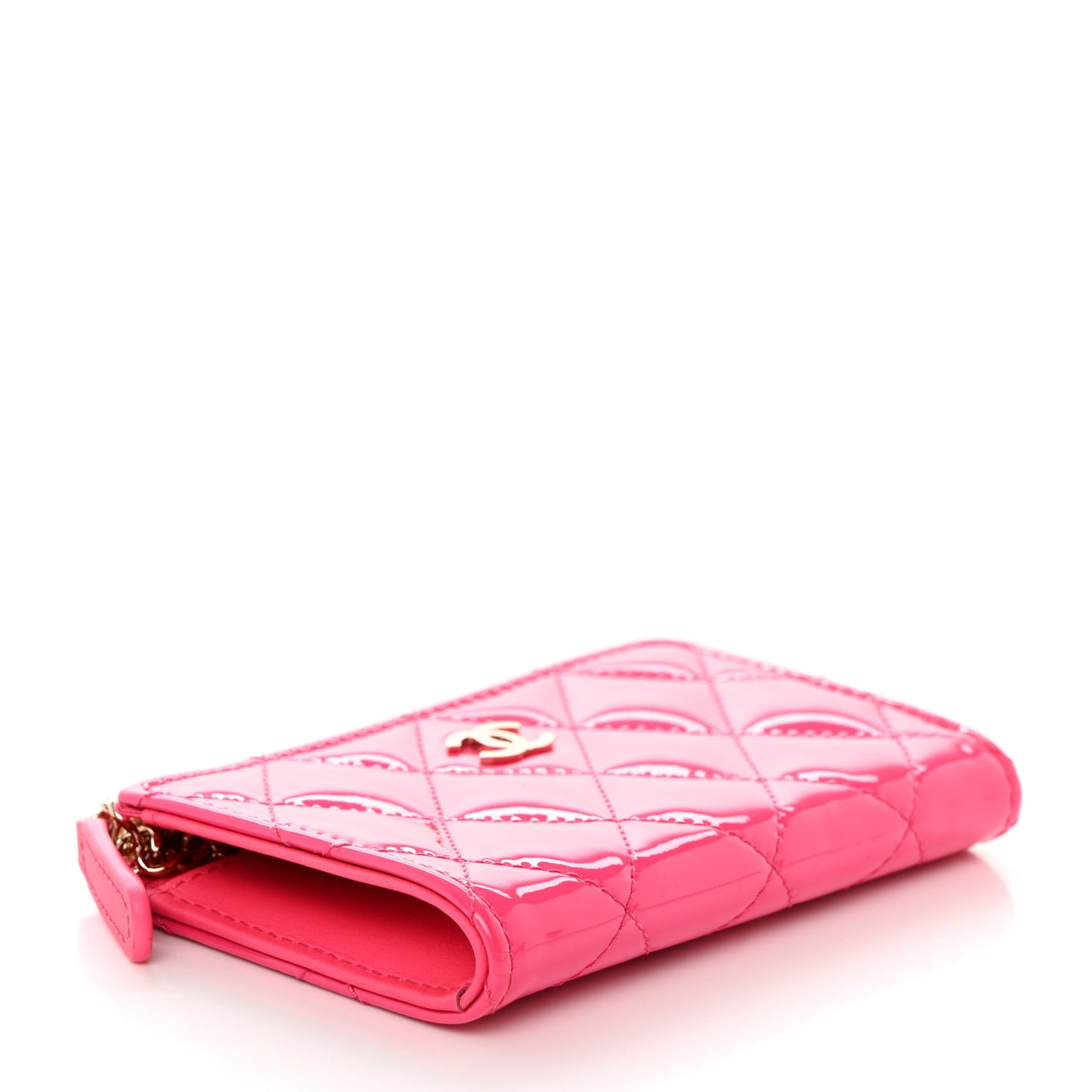 Patent Quilted Key Holder Case Pink