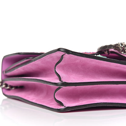Gucci Suede Cudu Embroidered Medium Dionysus Shoulder Bag Candy Mousse Multicolor 8 of 11