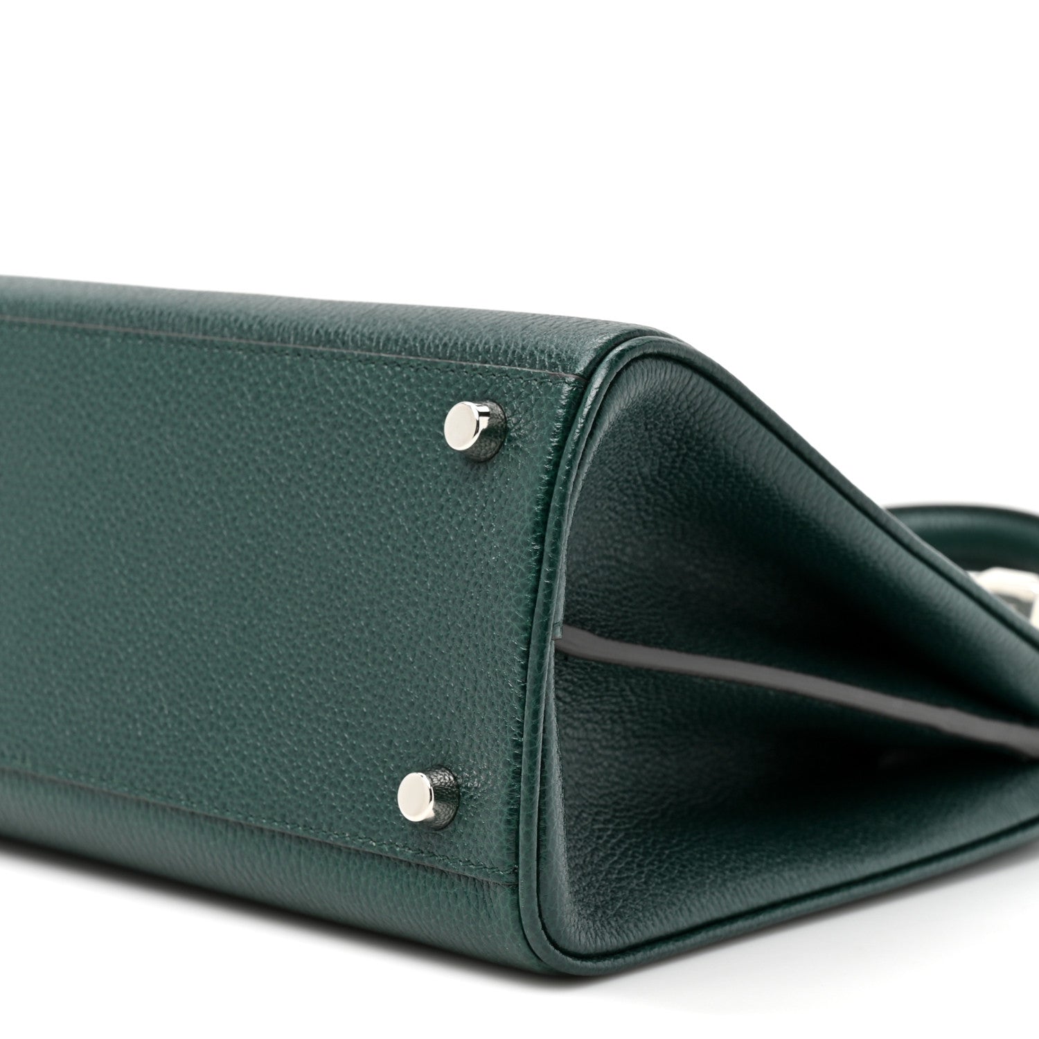 Gucci Grainy Calfskin Small Zumi Top Handle Bag Vintage Green 8 of 10