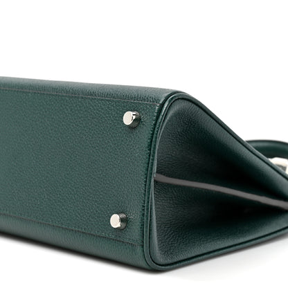 Gucci Grainy Calfskin Small Zumi Top Handle Bag Vintage Green 8 of 10