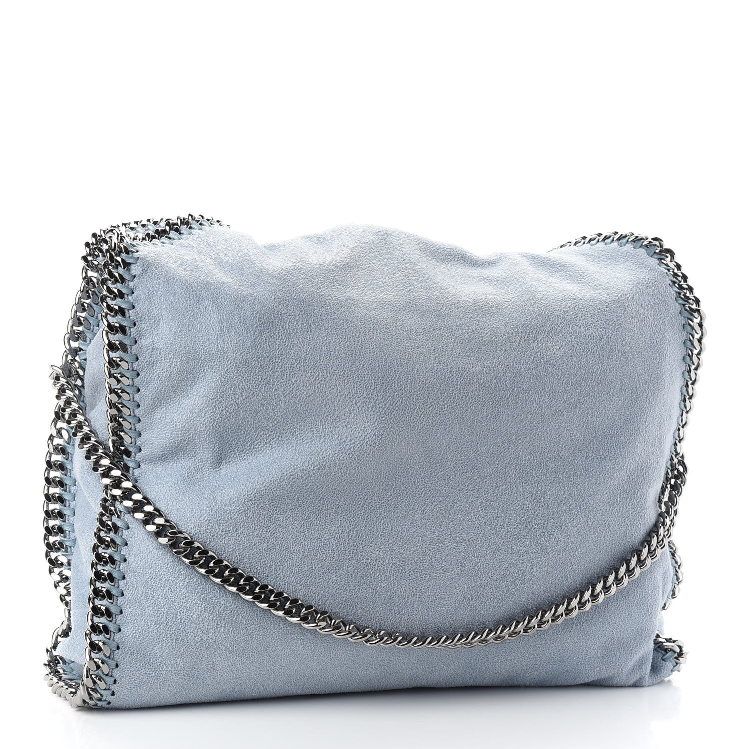 Stella McCartney Shaggy Deer Falabella Fold Over Tote Light Blue 3 of 8