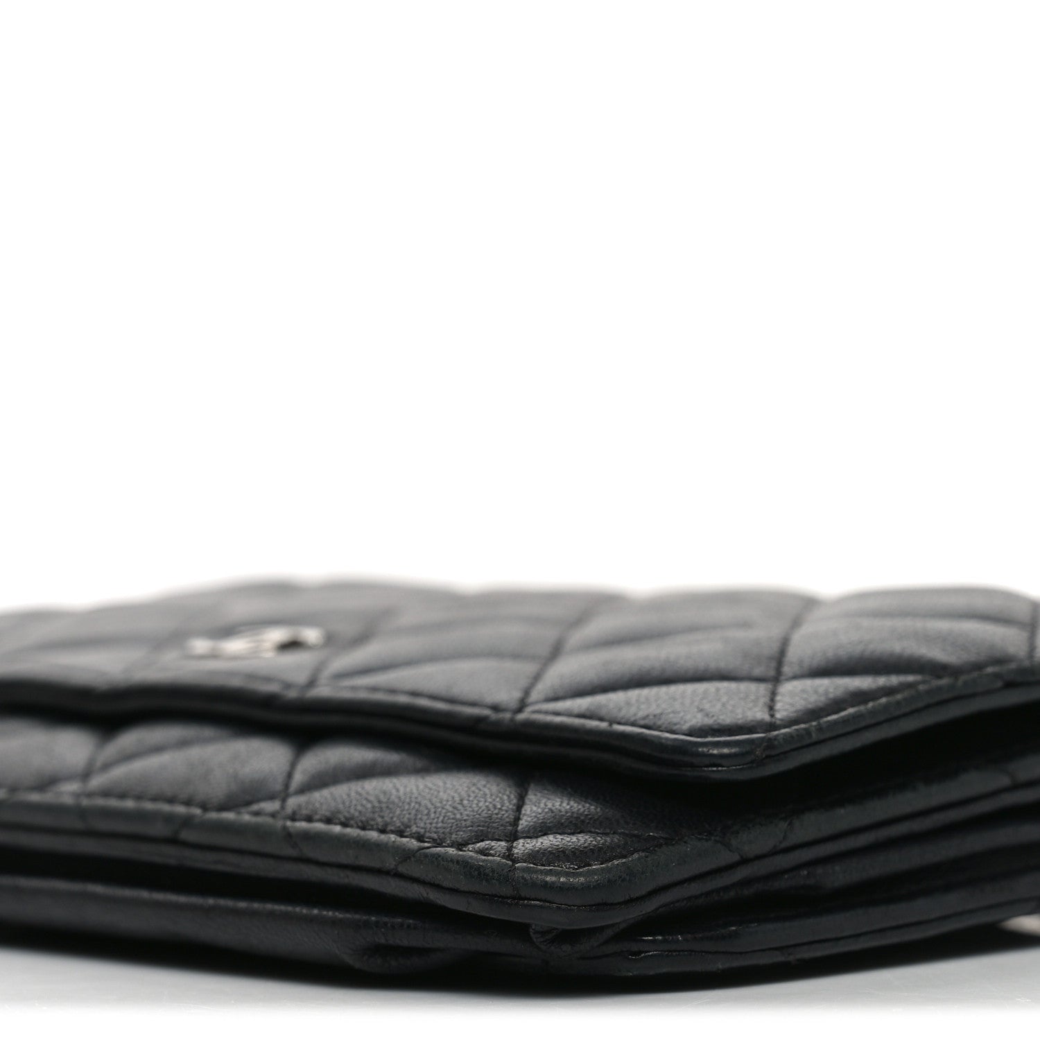 Chanel Lambskin Quilted Wallet On Chain WOC Black 11 of 12