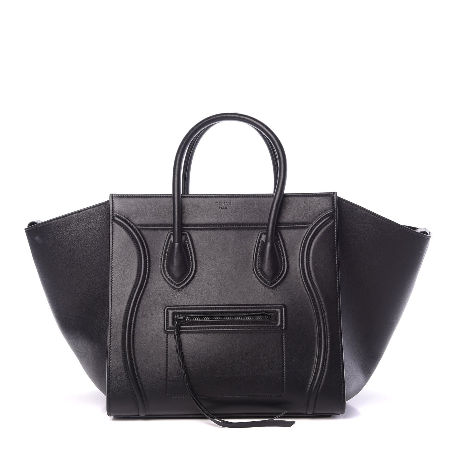 Supple Calfskin Medium Phantom Luggage Black
