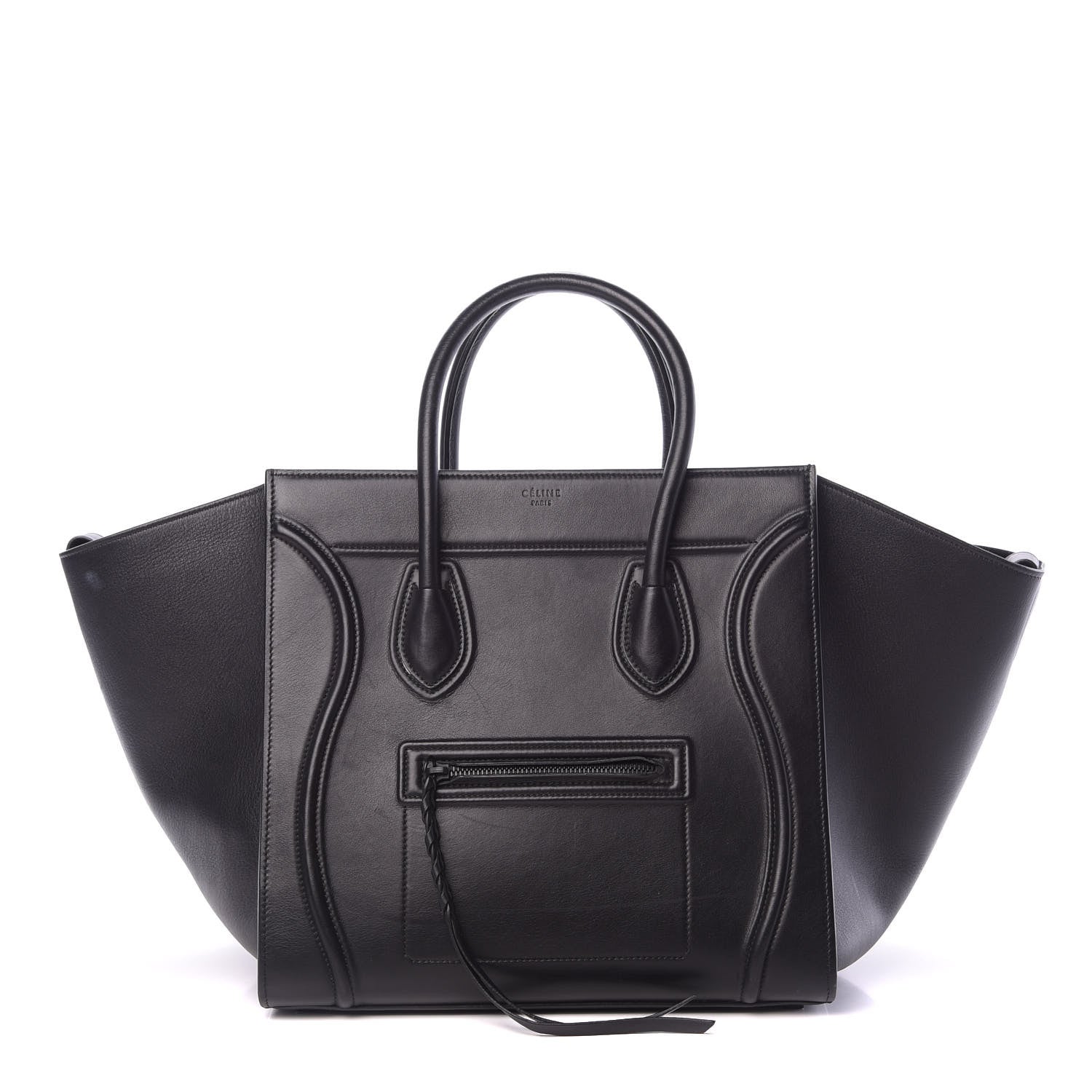 Celine Supple Calfskin Medium Phantom Luggage Black 1 of 18
