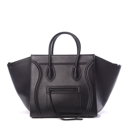 Celine Supple Calfskin Medium Phantom Luggage Black 1 of 18