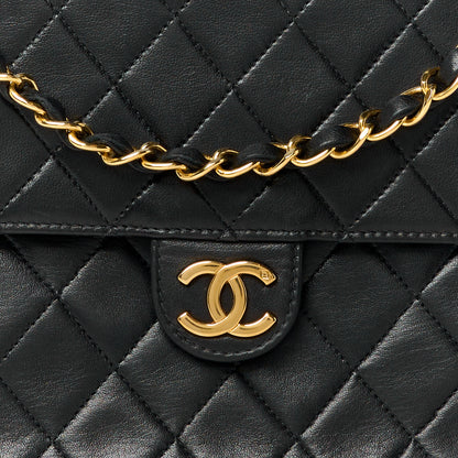 Chanel Lambskin Quilted Medium Single Flap Black 10 of 12