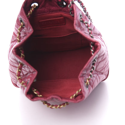 Chanel Aged Calfskin Quilted Small Gabrielle Backpack Dark Pink 4 of 10