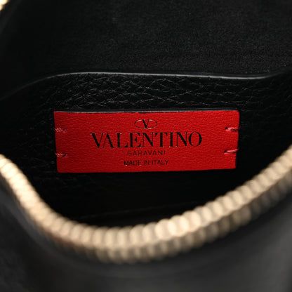 Valentino Garavani Pebbled Calfskin Small Rockstud Flip Lock Shoulder Bag Black 6 of 12