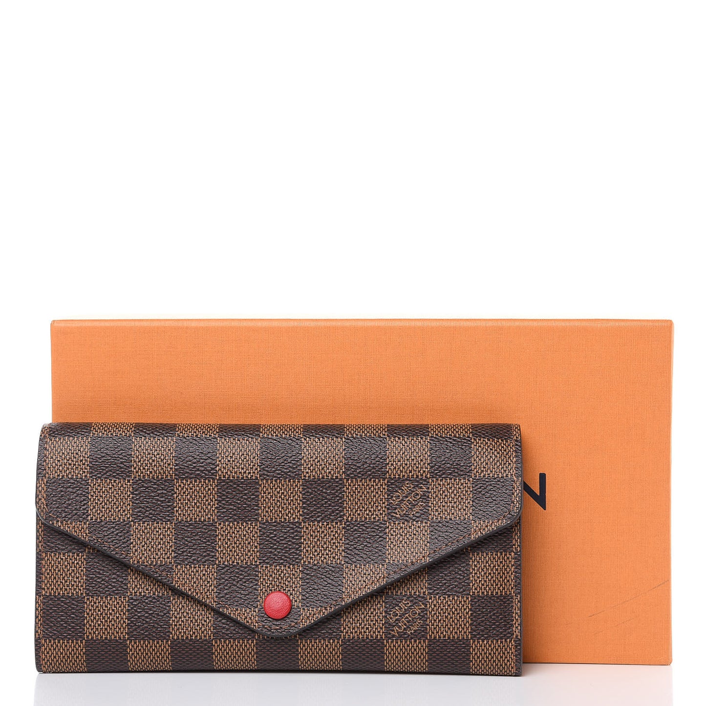 Damier Ebene Josephine Wallet Red