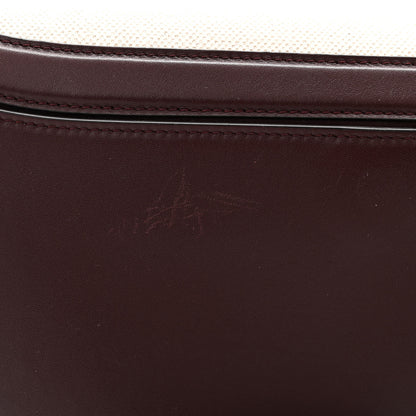 Salvatore Ferragamo Calfskin Canvas Small Trapezio Crossbody Burgundy 10 of 11