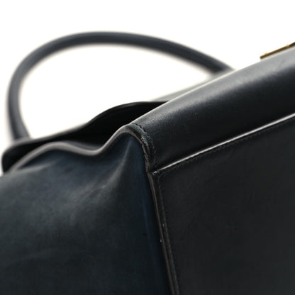 Celine Nubuck Crocodile Embossed Medium Trapeze Navy 8 of 16