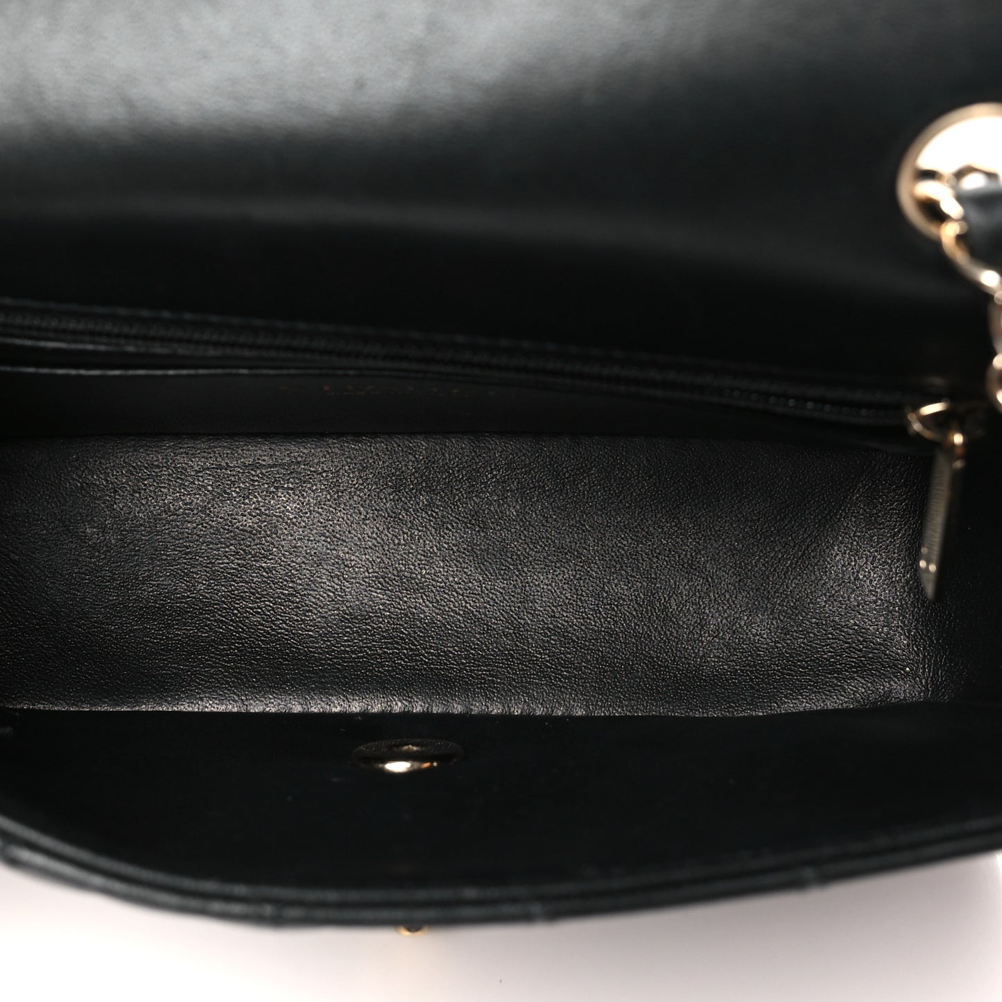 Lambskin Quilted Mini Rectangular Flap Black