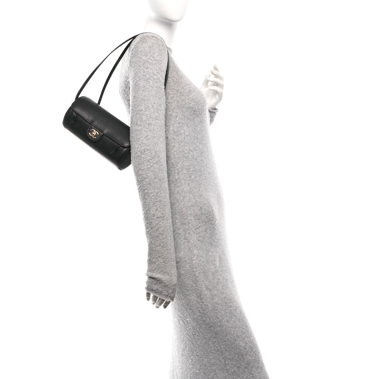 Chanel Shiny Caviar Preppy Coco Small Bowling Bag Black 2 of 11
