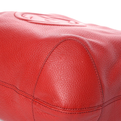 Gucci Pebbled Calfskin Medium Soho Chain Hobo Red 11 of 11