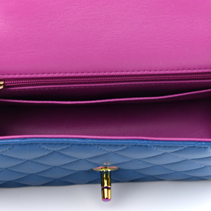 Chanel Lambskin Quilted Mini Rectangular Flap Blue Purple 5 of 9