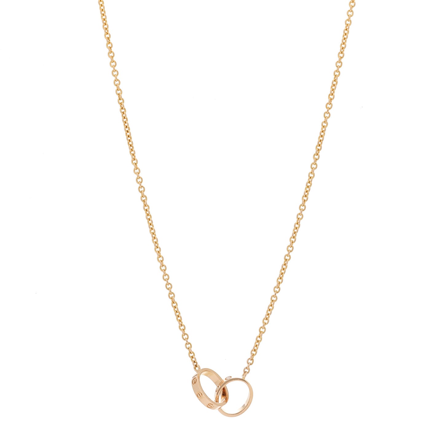 18K Pink Gold Interlocking LOVE Necklace