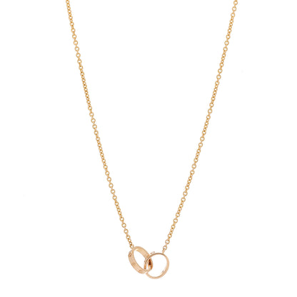Cartier 18K Pink Gold Interlocking LOVE Necklace 1 of 6